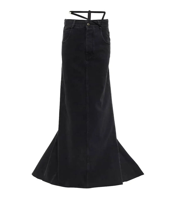 Ann Demeulemeester Goele denim maxi skirt | LYBSTORE