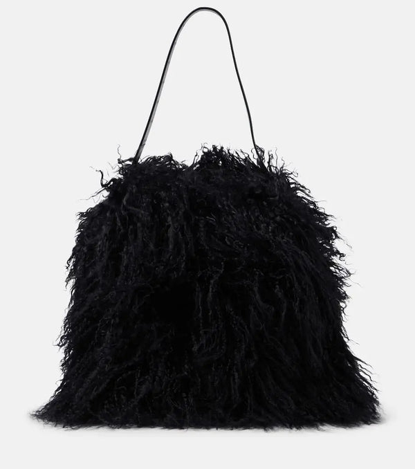 Ann Demeulemeester Karina Medium shearling shoulder bag | LYBSTORE