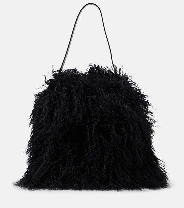 Ann Demeulemeester Karina Medium shearling shoulder bag