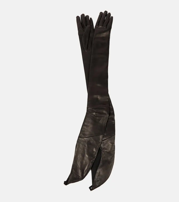 Ann Demeulemeester Lucia long leather gloves | LYBSTORE