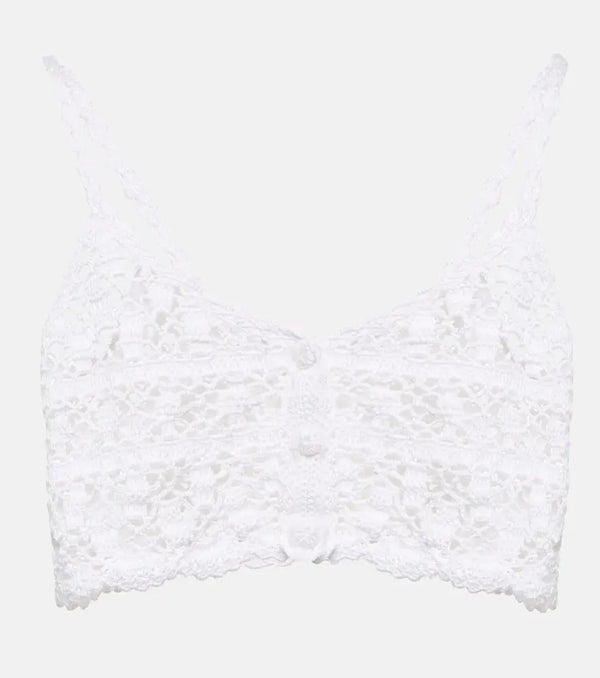 Anna Kosturova Bianca crochet crop top | LYBSTORE