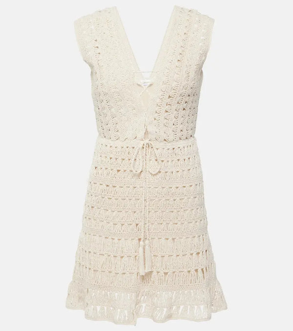 Anna Kosturova Jennifer crochet cotton minidress | LYBSTORE