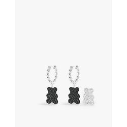 Apm Monaco Baby Mood Yummy Bear sterling-silver and cubic zirconia hoop earrings