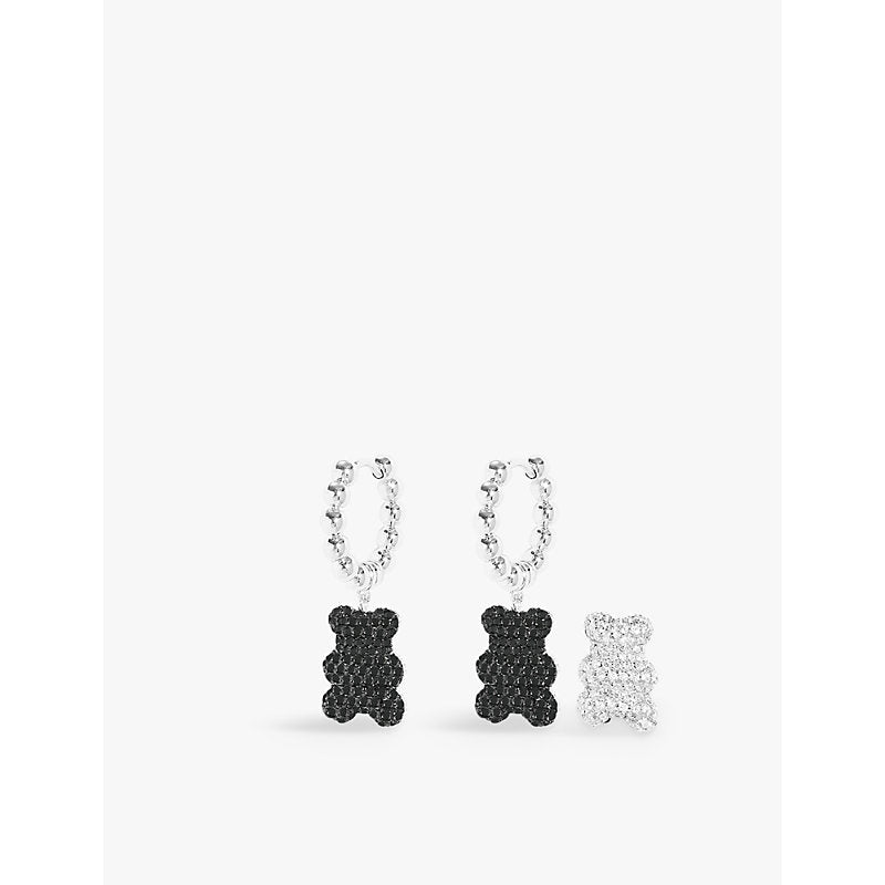 Apm Monaco Baby Mood Yummy Bear sterling-silver and cubic zirconia hoop earrings