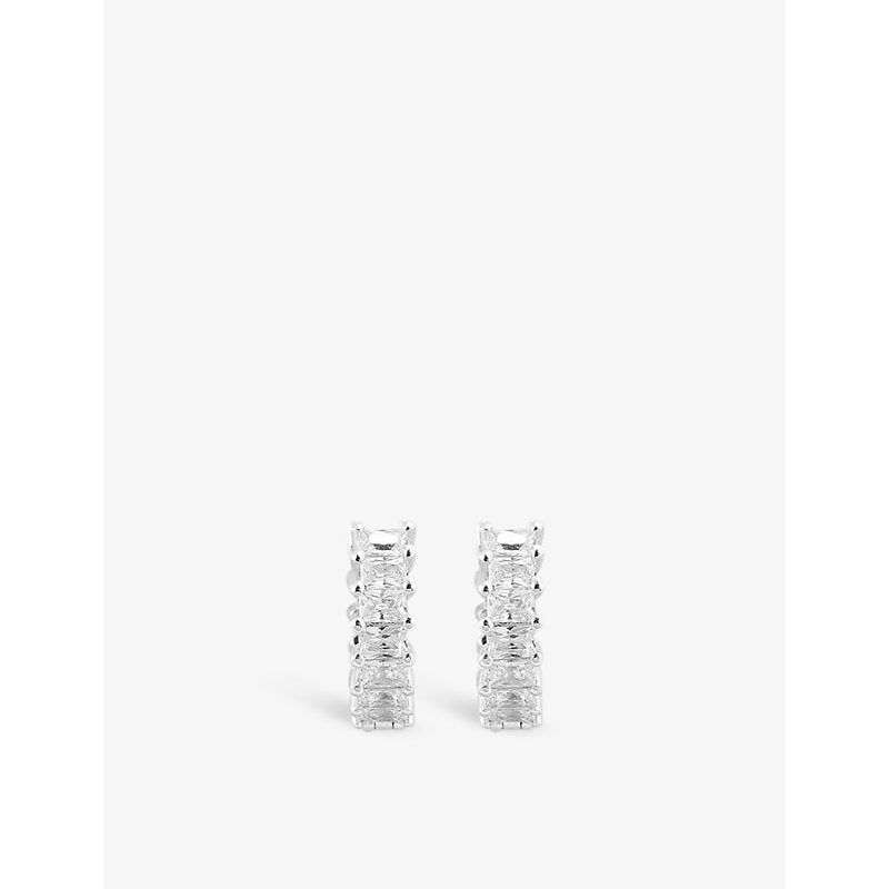 Apm Monaco Eclat sterling-silver and white zirconia hoop earrings