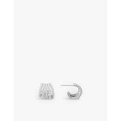 Womens Apm Monaco Five-hoop sterling-silver and zirconia earrings