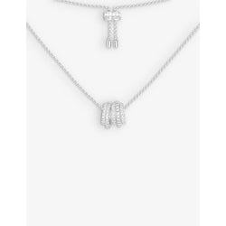 Apm Monaco Hoop-link sterling-silver and zirconia necklace