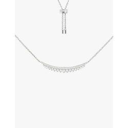 Apm Monaco Lune sterling-silver and cubic zirconia necklace