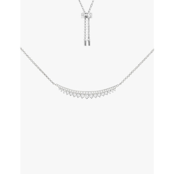 Womens Apm Monaco Lune sterling-silver and cubic zirconia necklace