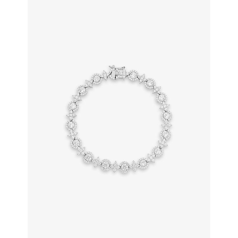 Womens Apm Monaco Météorites Circles sterling-silver and pavé zirconia bracelet