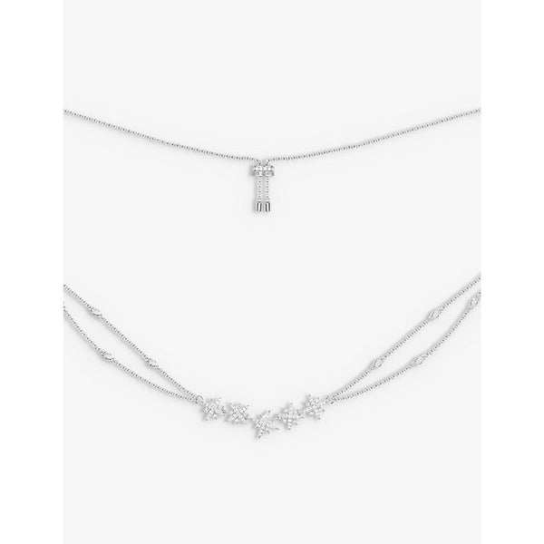 Womens Apm Monaco Météorites sterling-silver and white zirconia necklace