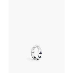 Apm Monaco Morse Code Heart sterling-silver and cubic zirconia ring