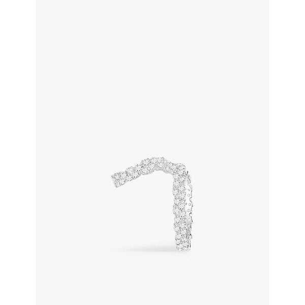 Womens Apm Monaco Pavé Double Hoop sterling-silver and cubic zirconia ear cuff