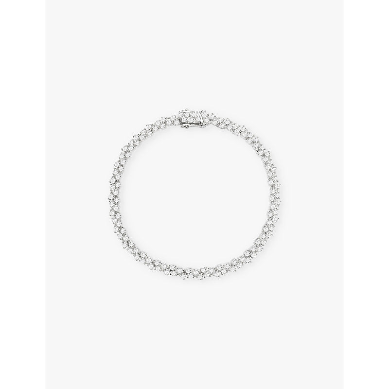 Apm Monaco Pavé sterling-silver and cubic zirconia bracelet