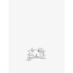 Womens Apm Monaco Piercing sterling silver and zirconia ring