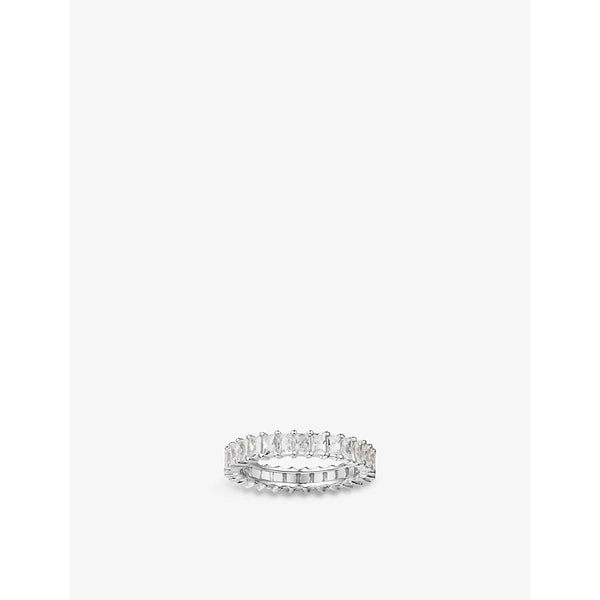 Womens Apm Monaco Romance sterling silver and zirconia ring