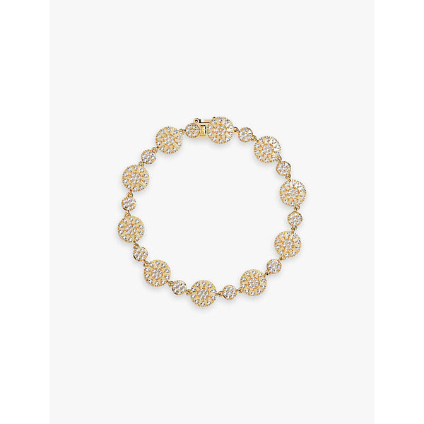 Womens Apm Monaco Soleil 18ct yellow gold-plated metal alloy and zirconia bracelet