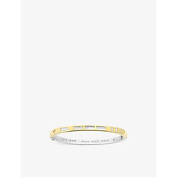 Apm Monaco Toi Moi Morse Code sterling-silver and zirconia bangle