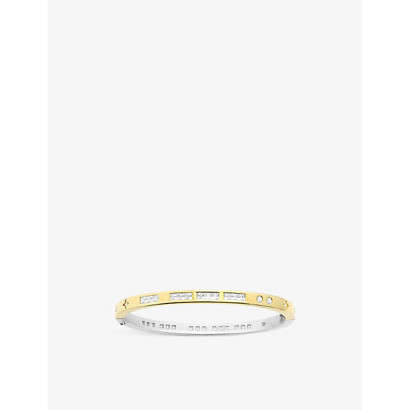 Apm Monaco Toi Moi Morse Code sterling-silver and zirconia bangle