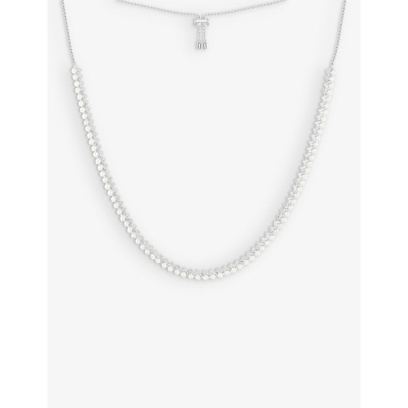 Apm Monaco Up and Down sterling-silver and zirconia necklace