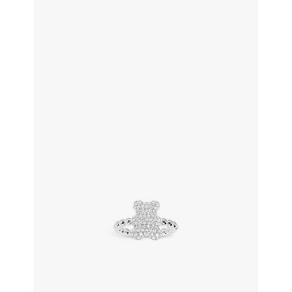 Womens Apm Monaco Yummy Baby Snow sterling-silver and zirconia ring