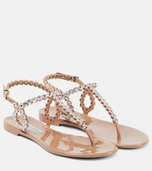 Aquazzura Almost Bare embellished PVC sandals | LYBSTORE