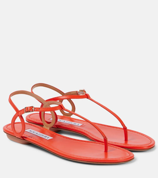 Aquazzura Almost Bare leather thong sandals