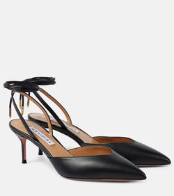 Aquazzura Beyond 65 leather slingback pumps | LYBSTORE