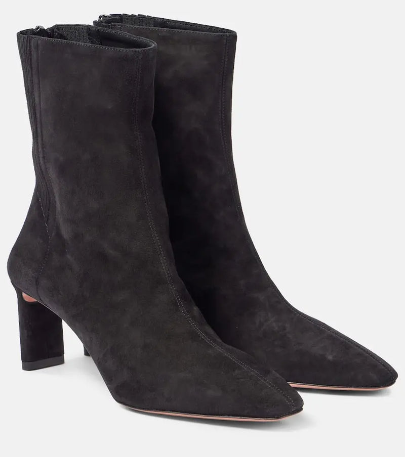 Aquazzura Blade 65 suede ankle boots