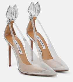 Aquazzura Bow Tie Plexi 105 pumps | LYBSTORE