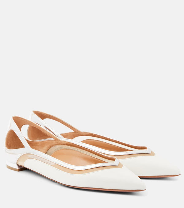 Aquazzura Cinemax leather ballet flats