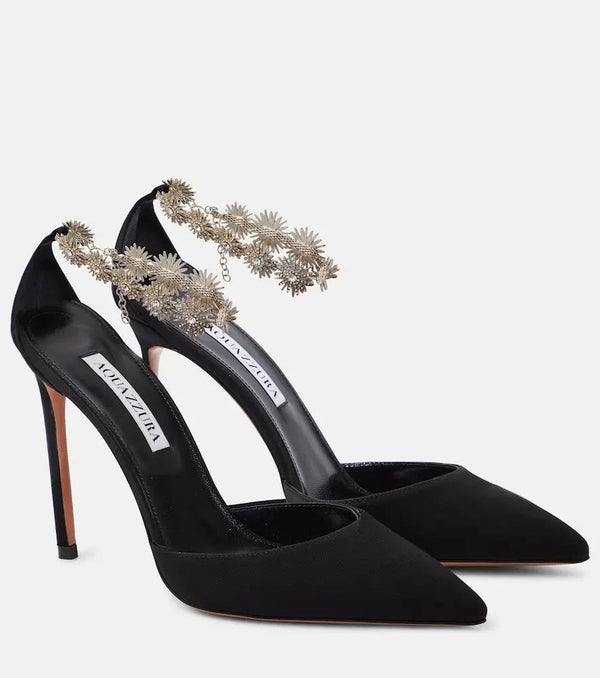 Aquazzura Comet embellished canvas pumps | LYBSTORE