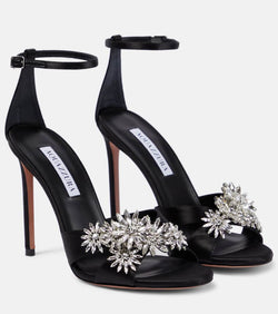 Aquazzura Crystal Margarita embellished sandals