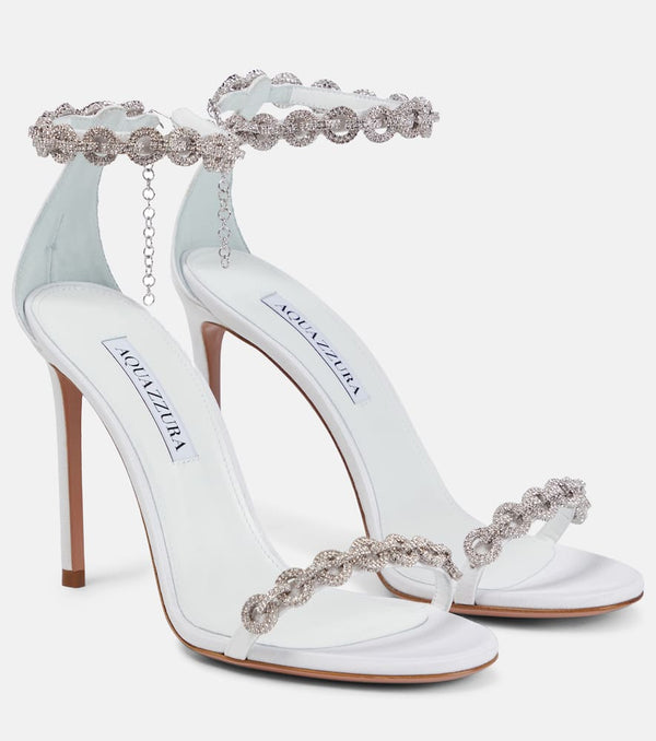 Aquazzura Love Link 105 embellished sandals