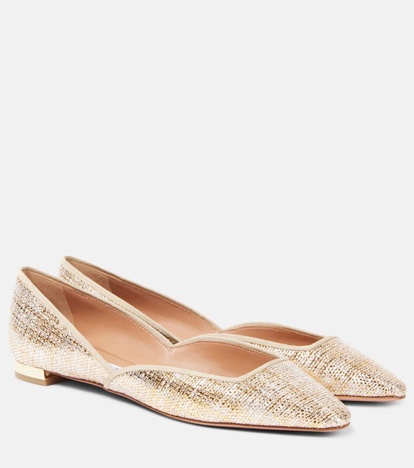 Aquazzura Maia canvas ballet flats | LYBSTORE