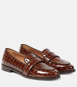 Aquazzura Martin croc-effect leather loafers | LYBSTORE