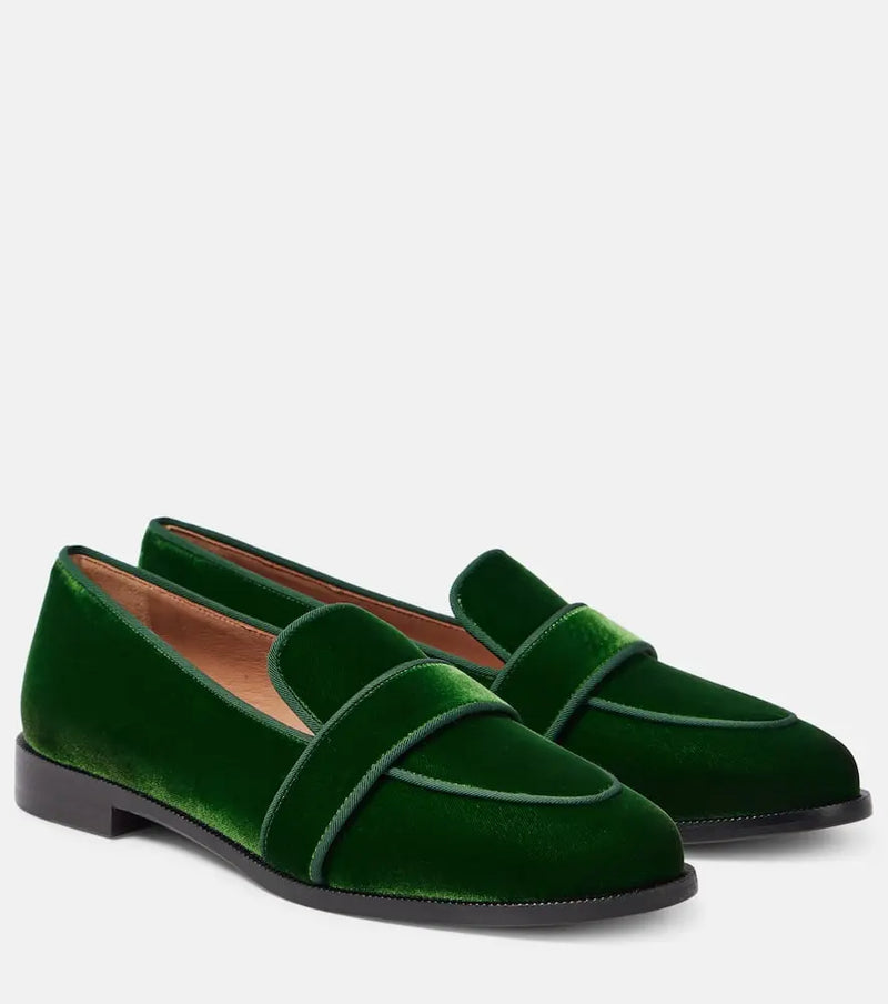 Aquazzura Martin velvet loafers | LYBSTORE