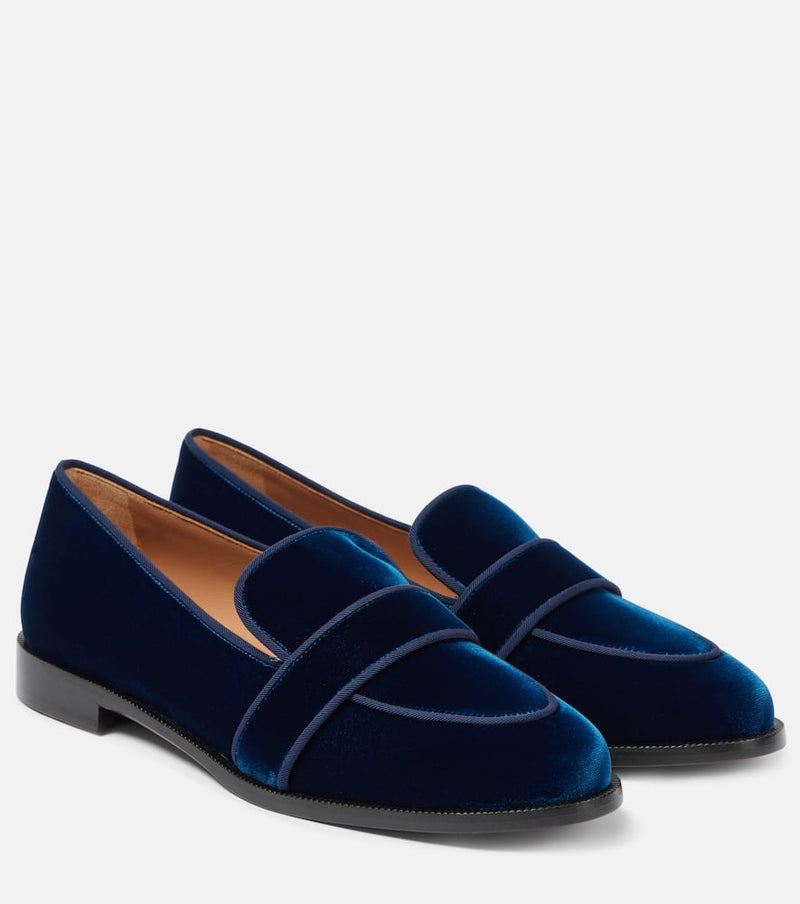 Aquazzura Martin velvet loafers