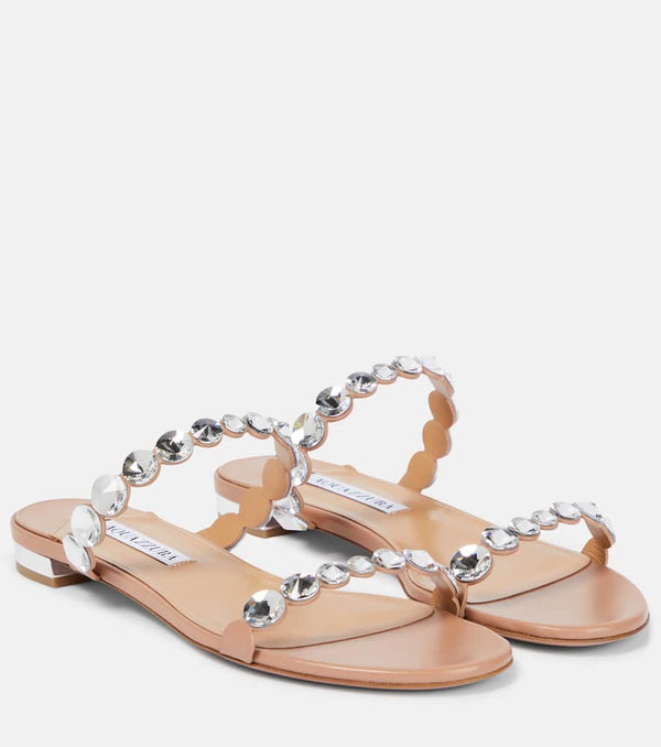 Aquazzura Maxi-Tequila embellished leather sandals