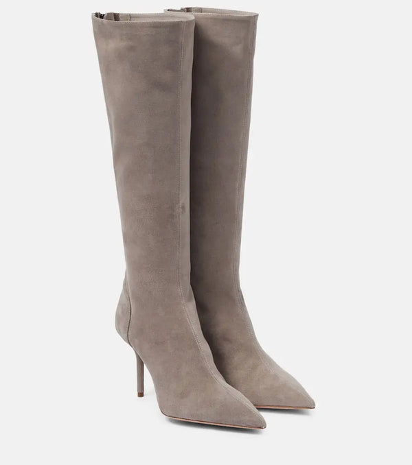 Aquazzura Saint Honoré 85 suede boots | LYBSTORE