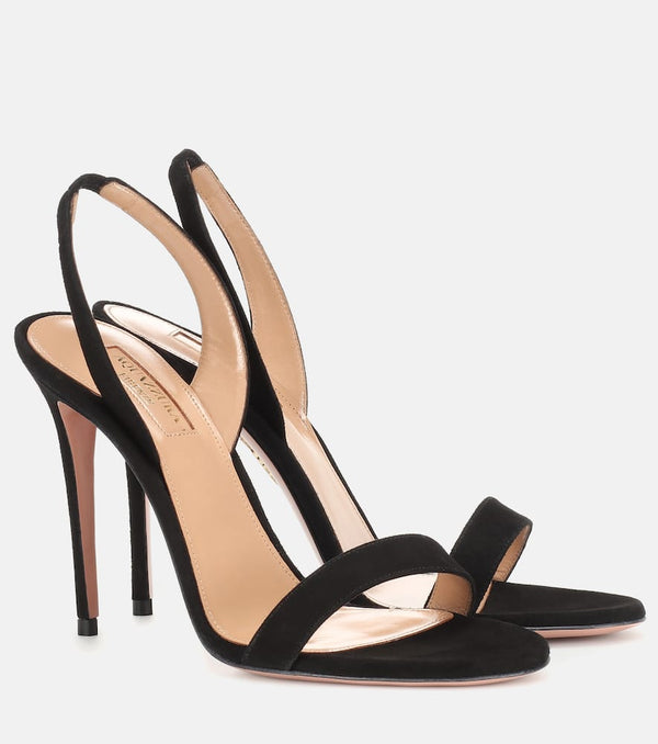 Aquazzura So Nude 105 suede sandals | LYBSTORE