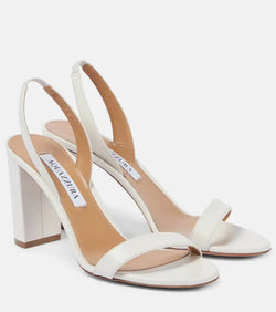 Aquazzura So Nude 85 leather slingback sandals | LYBSTORE