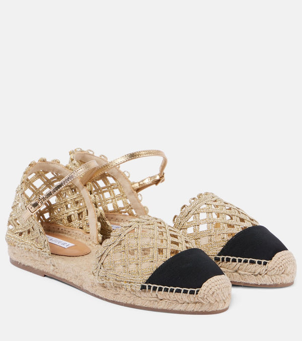 Aquazzura Sunburst raffia espadrille sandals