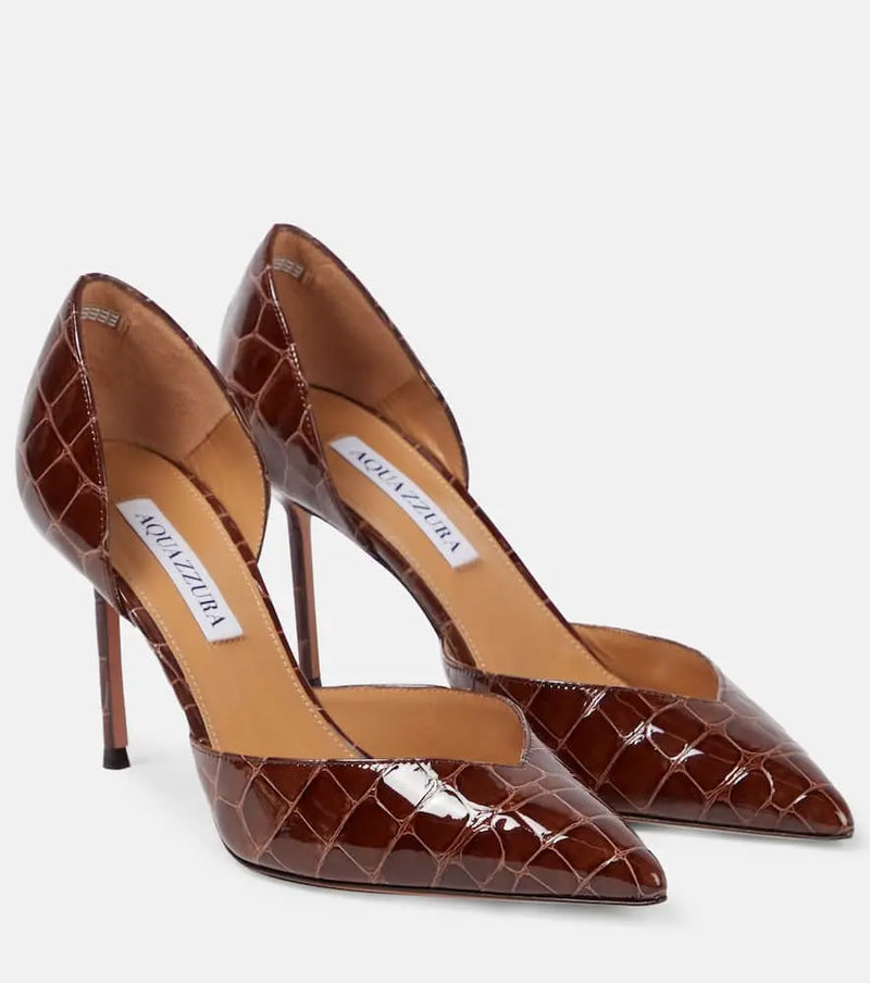 Aquazzura Uptown 85 patent leather pumps | LYBSTORE