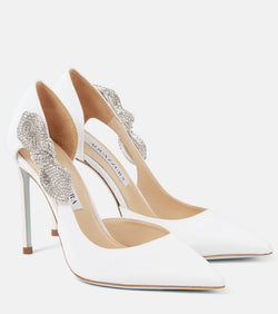 Aquazzura Very Bow Tie crystal-embellished pumps