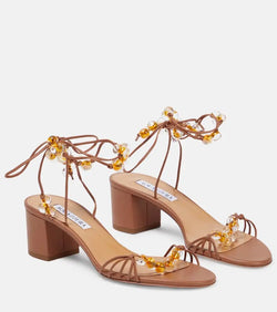 Aquazzura Very Maui 50 leather sandals | LYBSTORE