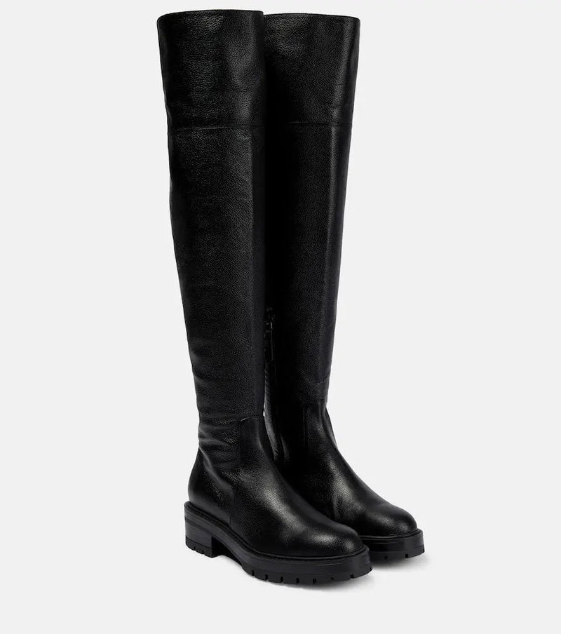 Aquazzura Whitney leather over-the-knee boots | LYBSTORE