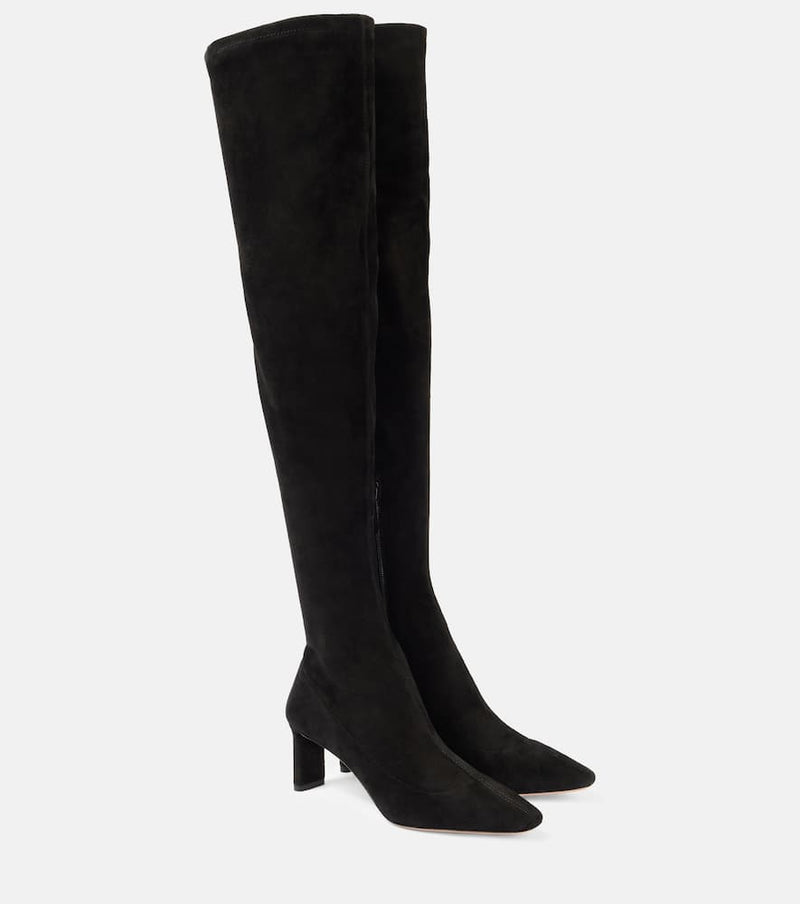 Aquazzura Zenn 65 suede knee-high boots