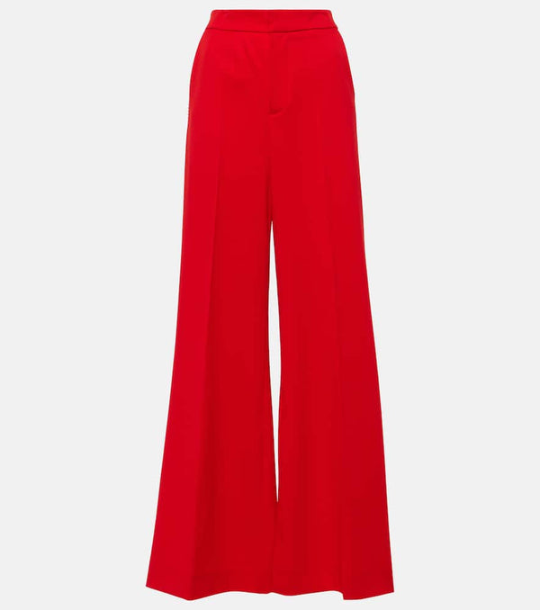 Area Crystal-embellished wool wide-leg pants