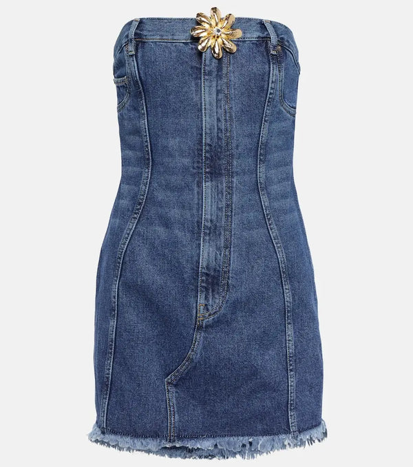 Area Mussel Flower denim minidress | LYBSTORE